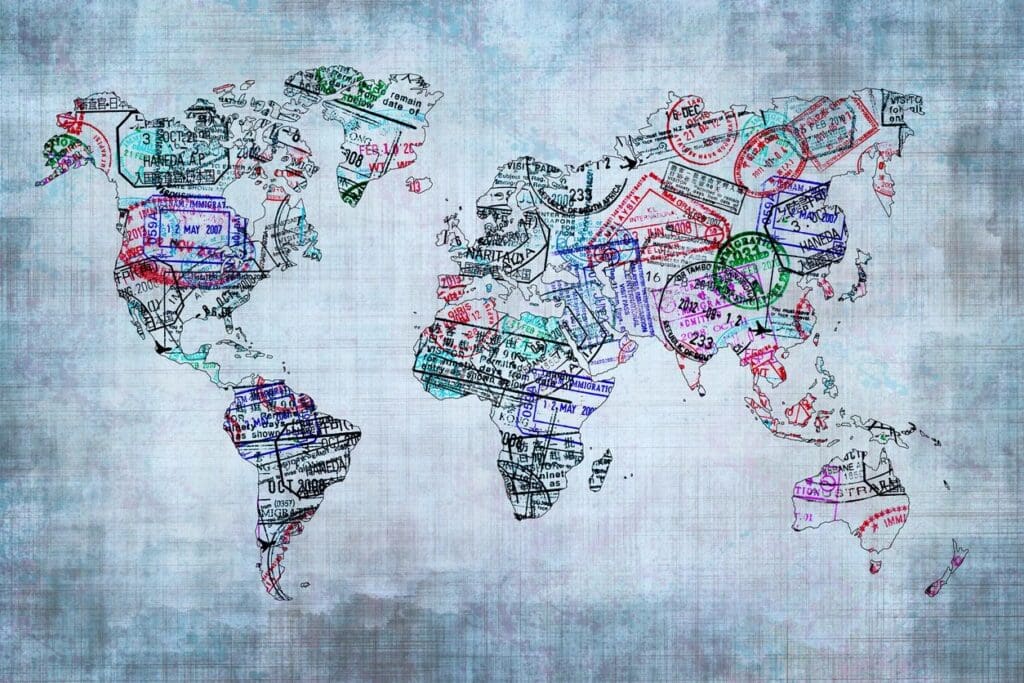 World map representing global legal markets and international law firm rankings